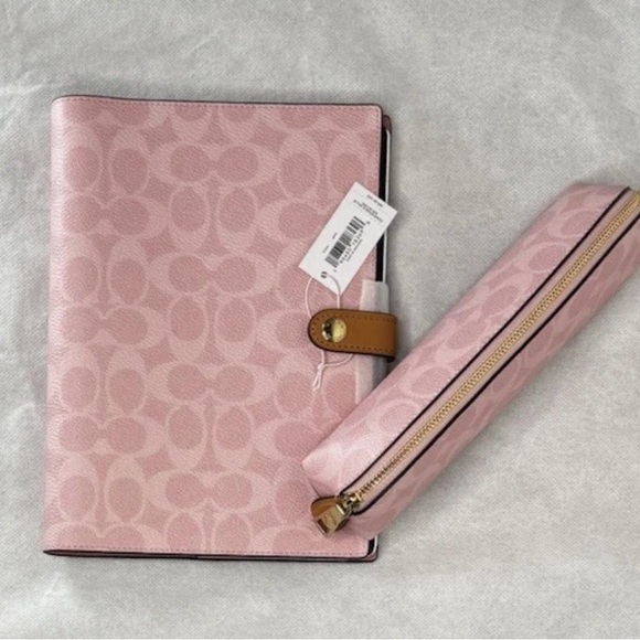Coach Handbags - Pink powder 2026 coach notebook and pencil case